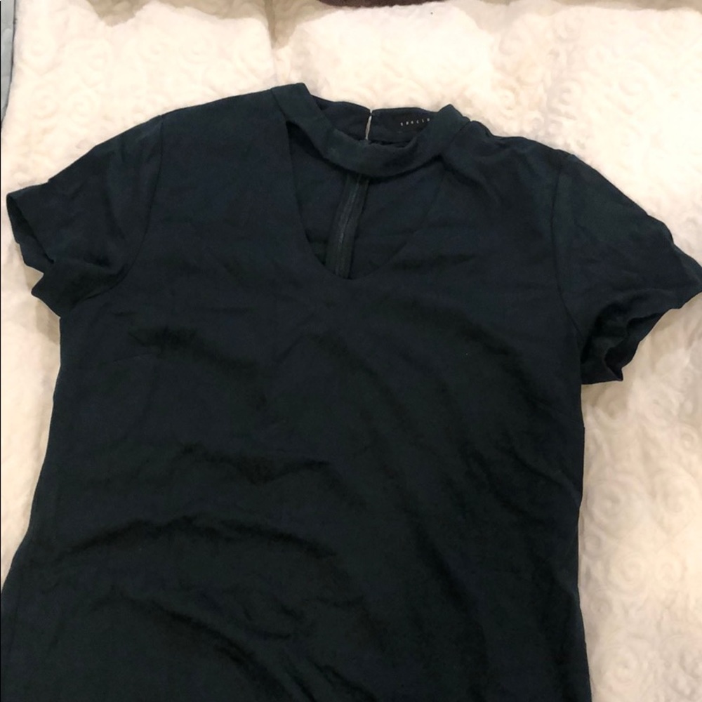 Emerald green t-shirt dress